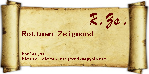 Rottman Zsigmond névjegykártya